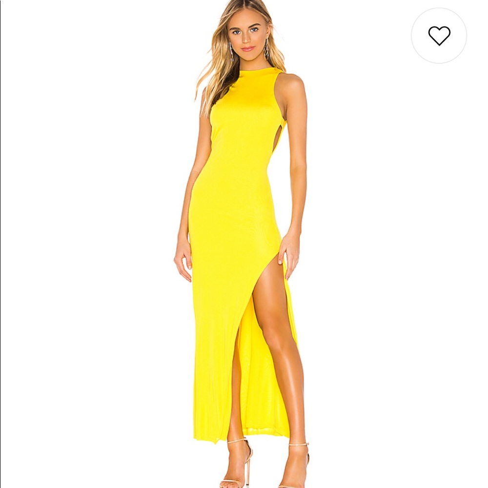 NBD late night dress in yellow